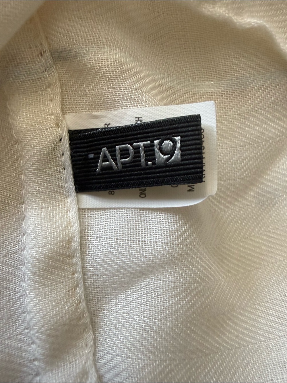 Apt. 9 Cream Infinity Scarf with Gold Detail - Picture 3 of 4